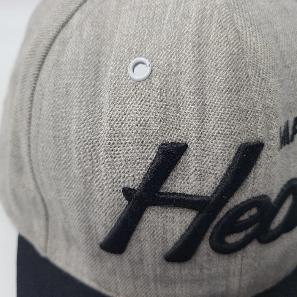 Miami Heat Hat Snapback Mitchell & Ness Gray Black NBA Script Wool Blend Men‎